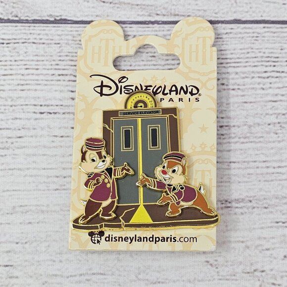 NEW! DLP - Chip and Dale - Bellhops at the Elevator - Hollywood Tower Hotel Pin - Picture 1 of 2